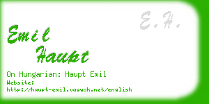 emil haupt business card